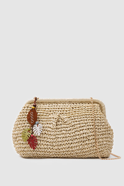 OGGO Wicker Large Clutch & Crossbody Bag