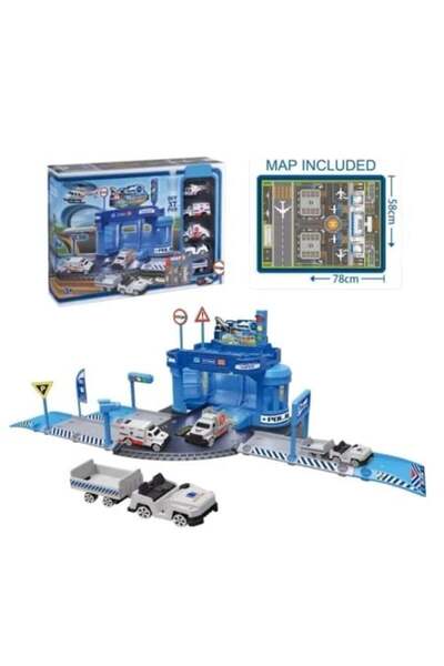 velve Σετ παιδικής αστυνομίας με αυτοκίνητα, ελικόπτερο και χάρτη, 37 τεμάχια...