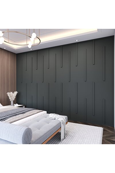 Decomacro Boyanabilir Modern Duvar Çıtası – Dikey Çizgili Minimal Dekoratif P...