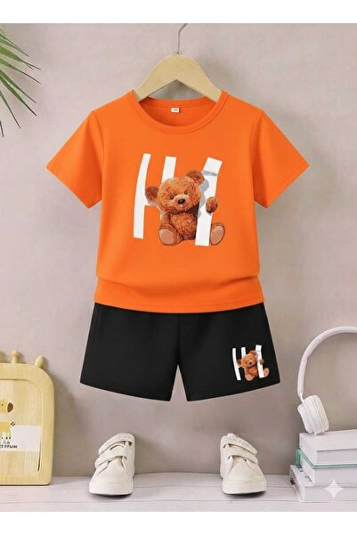 Nice Clothes Tricou și pantaloni scurți de vară pentru copii, unisex (imprime...