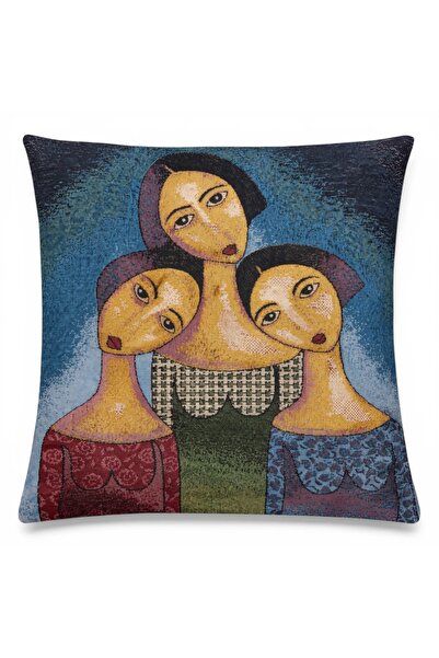 Melih AKSU Goblen Kırlent Pillow Case 43X43 cm Decorative Pillow Case (Withou...