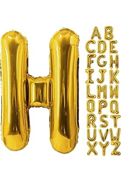 Genierc Letter Balloons 40 Inch Foil Gold H