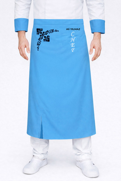 Üniformanya Ποδιά Μάγειρα με Όνομα και Δώρο, Ποδιά Σεφ που δένει στη μέση, Πο...
