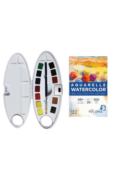 Pebeo WATERCOLOR 12Lİ SET 300101+A6 VAN DYCK VD10009 S.BOYA DEFTER HEDİYELİ