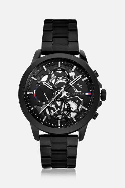 Tommy Hilfiger Men 1710478 Stainless Steel Watch, 45mm, Black