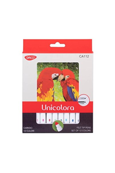 daço Σετ 12 μαρκαδόρων με κωνική μύτη Unicolor Daco