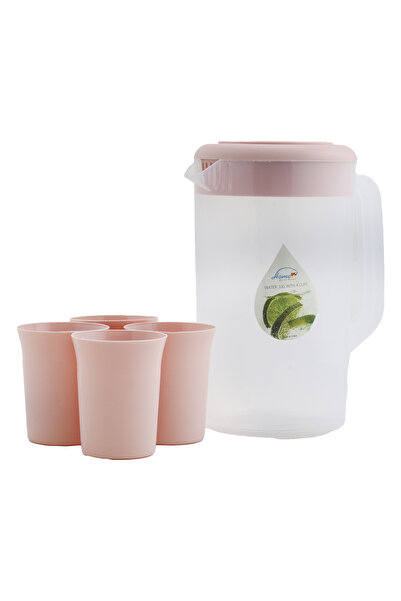 Home Water Jug + 4pcs Cup 6031-4 Assorted Colors