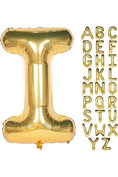 Genierc Letter Balloons 40 Inch Foil Gold I