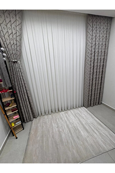 NİVEMESHOME ΓΚΡΙ 1/3 ΠΛΙΣΕ ΚΟΥΡΤΙΝΑ ΦΟΝΤΟΥ