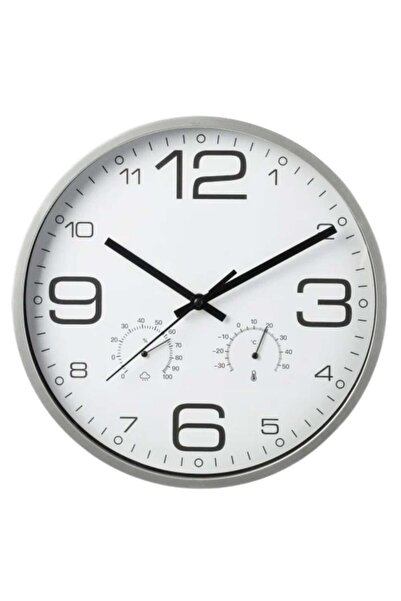 Koopman Ceas de perete decorativ cu termometru și higrometru, design modern, ...