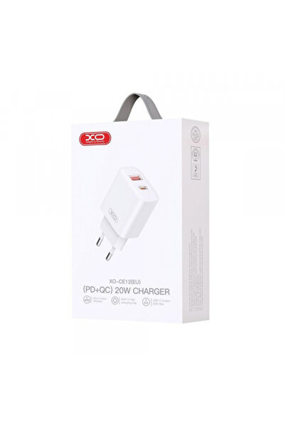 OEM XO Design Bpce12 Τροφοδοτικό, 20W, 3A, 1 θύρα USB-A - 1 θύρα USB-C, Λευκό