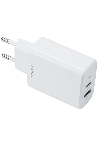 OEM MaXlife Mxtc-10-20AC Τροφοδοτικό, 20W, 3A, 1 Θύρα USB-A - 1 Θύρα USB-C, Λ...