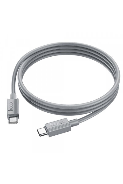 OEM USB-C - USB-C HOCO X107 Καλώδιο Δεδομένων και Φόρτισης, 60W, 1μ, Γκρι