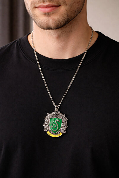 HER ŞEY NOTA www.herseynota.com Harry Potter Slytherin Snake Emblem Metal Pen...