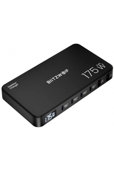 OEM Blitzwolf Bw-S30 Σταθμός Φόρτισης, 175W, 5A, 2 X USB-A - 4 X USB-C, Μαύρο