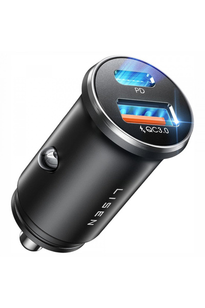 OEM Lisen Φορτιστής Αυτοκινήτου, 36W, 3A, 1 X USB-A - 1 X USB-C, Μαύρο Yl0223...