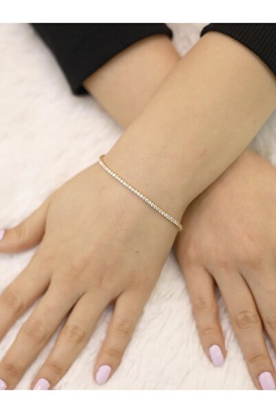 Zeynepli gold & jewelry 14 Ayar Altın Tam Tur Su Yolu Bileklik