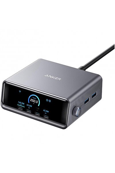 Anker Φορτιστής Prime Station, 250W, 2 X USB-A - 4 X USB-C, Μαύρο A2345341