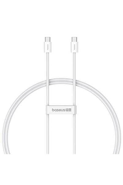 Baseus Καλώδιο Δεδομένων (P10365200211-03) - USB-C σε USB-C, 100W, 1μ - Λευκό...
