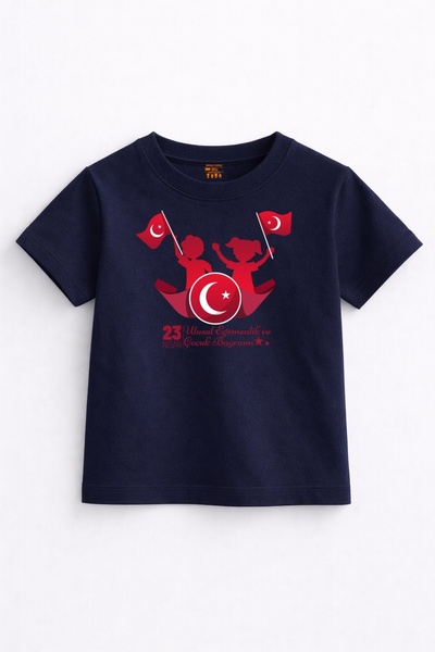 Rabona Fashion Tricou pentru copii cu imprimeu cu steagul 23 aprilie – Temati...