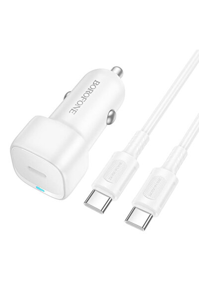 OEM Borofone - Car Charger Cloud (Bz34a) - USB-C Cable Included, Single Port ...