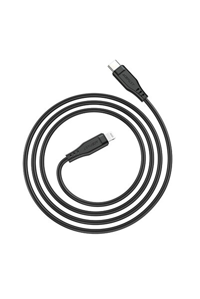 CLICK Cablu de date/incarcare Click, Type-C la Lightning, 30W, 3A, Încărcare rapidă, 1.2m - Negru