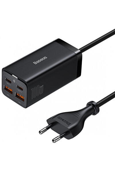 Baseus Gan3 Pro Station Charger, 100W, 5A, 2 X USB-A - 2 X USB-C, Black Ccgp0...