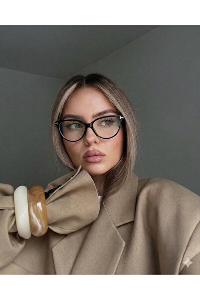 Koi Eyewear Slightly Cat Eye Mavi Işık Koruyucu Şeffaf Cam Ekran Gözlüğü | Ye...