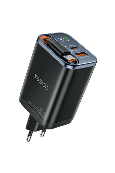 OEM Yesido - Φορτιστής Τοίχου (Yc100) - USB, USB-C, GaN, Γρήγορη Φόρτιση, Ψηφ...