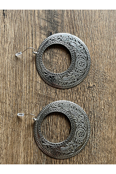 Büyük Hanım Bold Large Size Metal Earrings