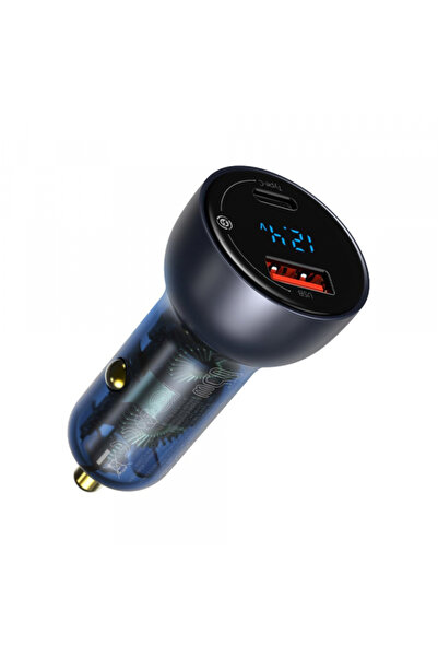 Baseus Baseus Car Charger, 65W, 5A, 1 X USB-A - 1 X USB-C, Gray Cckx-C0g