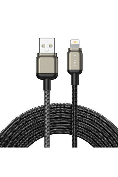 Lito - Data Cable (Ld17) - USB To Lightning, Fast Charging, Braided Nylon - B...