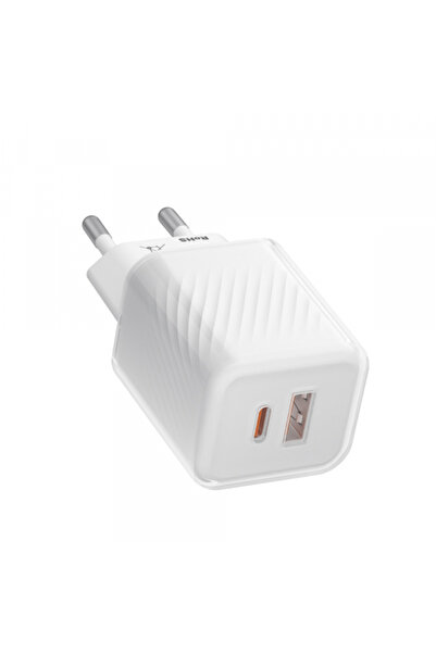 OEM Blueo Τροφοδοτικό, 35W, 3A, 1 Θύρα USB-A - 1 Θύρα USB-C, Λευκό