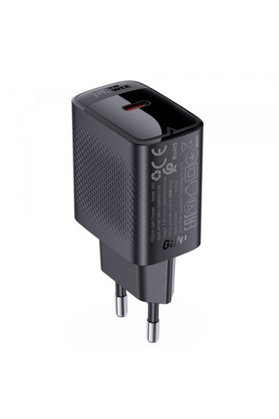 Acefast A82 Φορτιστής Τοίχου, 20W, 3A, 1 X USB-C, Μαύρο
