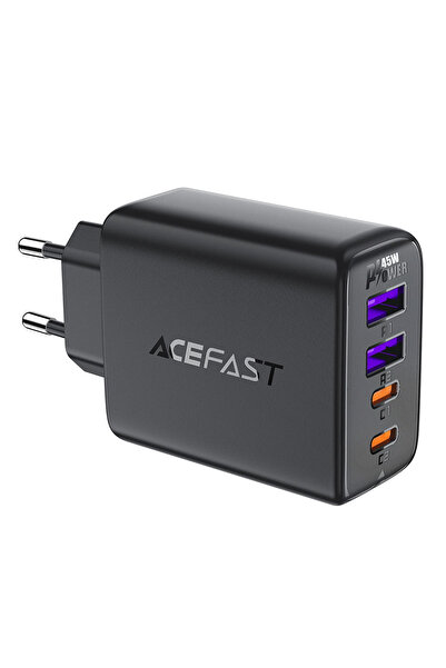 Acefast Φορτιστής τοίχου (A61) - GAN, Γρήγορη φόρτιση, 2x USB, 2x USB-C, Pd45...