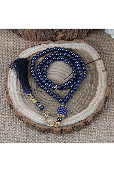 İkranur Pearl Rosary Navy Blue