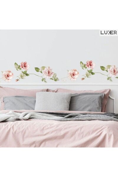 LUXER Αυτοκόλλητο Διακοσμητικό  "Άγρια Τριαντάφυλλα ", Φλοράλ Σχέδιο Περιγράμ...
