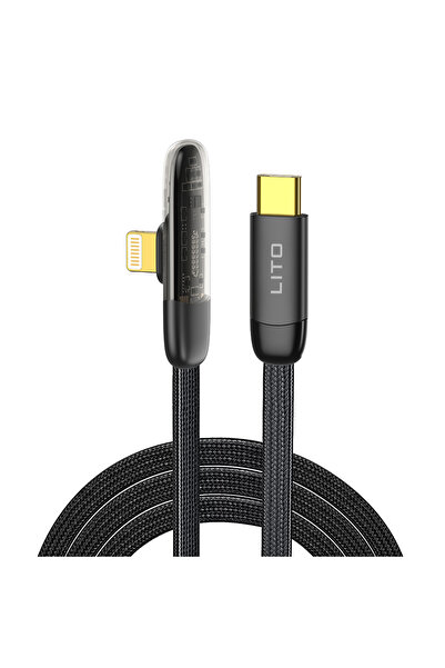 Lito - Data Cable (Ld11cl) - USB-C To Lightning, Fast Charging, Angled Design...