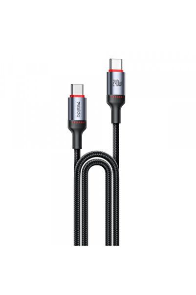 OEM Καλώδιο Δεδομένων και Φόρτισης USB-C - USB-C Yesido Ca186, 240W, 2μ, Μαύρο