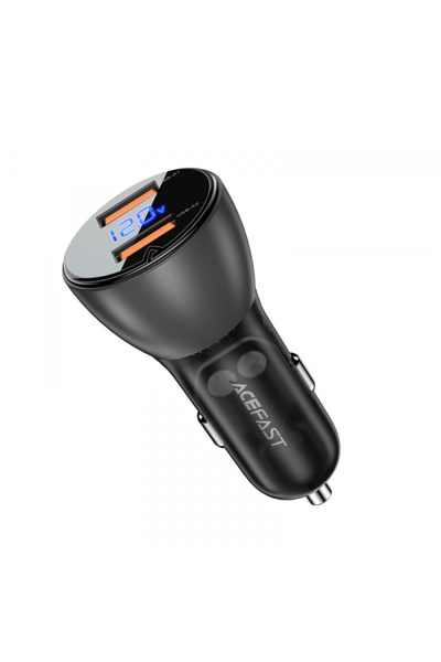 Acefast Φορτιστής αυτοκινήτου B7, 45W, 4.5A, 2 θύρες USB-A, Μαύρο