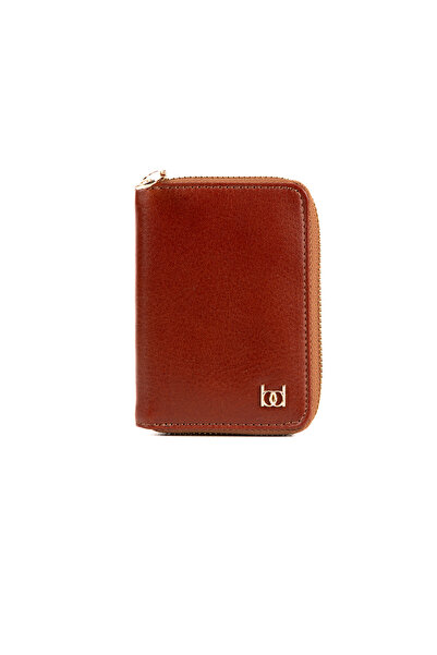 BAYDERİ Monisi Zipper Wallet Brown