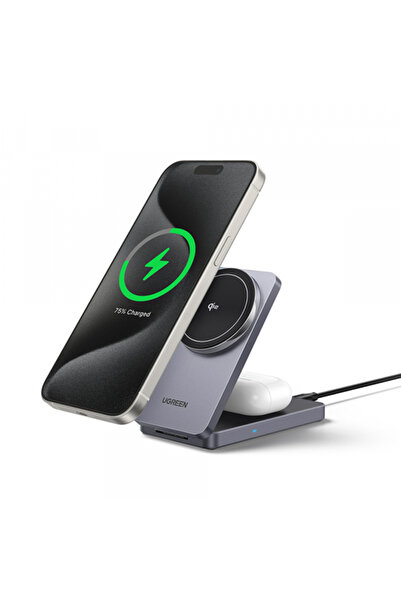 OEM Incarcator Retea Wireless UGREEN W706 2in1, 20W, 1.67a, Negru