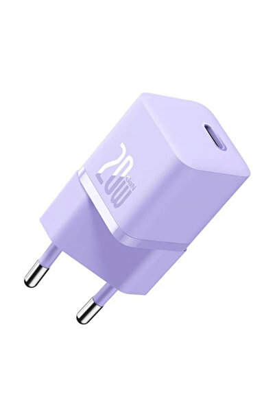 Baseus Baseus Φορτιστής, 20W, 3A, 1 X USB-C, Μωβ Ccgn050105