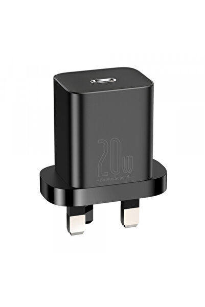 Baseus Σούπερ Φορτιστής Δικτύου ΗΒ, 20W, 3A, 1 X USB-C, Μαύρο, Ccsup-K01