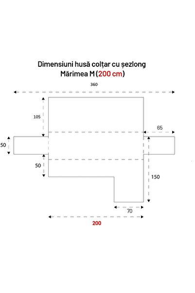 Sofazip Husă colțar matlasată cu șezlong pe dreapta/stânga Sofazip, cappuccino Marimea M (L = 200 cm)