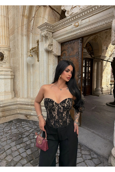 kırmızı butiks Στράπλες κορσές με ενσωματωμένη υποστήριξη για λουλούδια