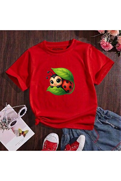 playwear Παιδικό unisex μπλουζάκι με στάμπα Πασχαλίτσα, 100% βαμβακερό, με λα...