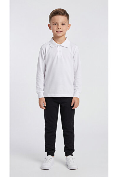 Mışıl Kids Σχολικό μακρυμάνικο πόλο για αγόρια με γιακά Lacoste