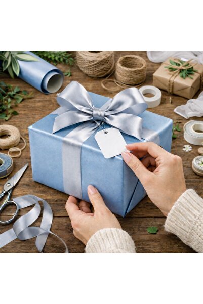 REX Περλέ χαρτί περιτυλίγματος για δώρα, μπλε χρώμα, 200x70 εκ.