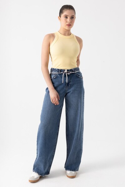 i8 Denim البنطال الواسع